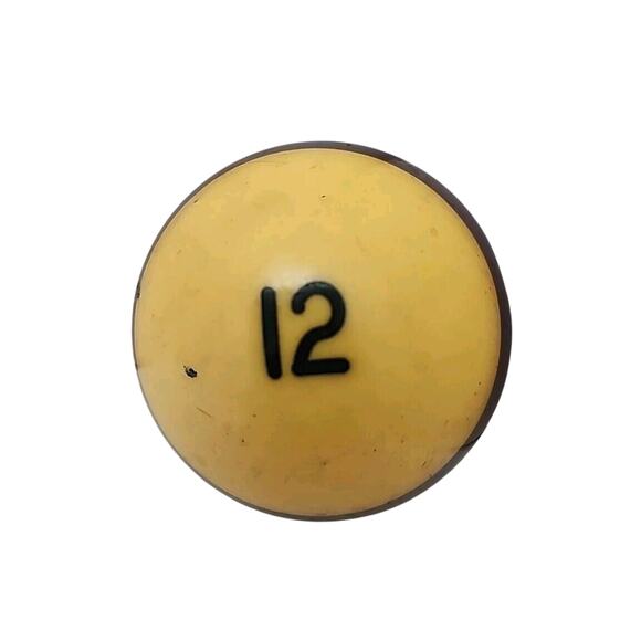 Vintage Replacement #12 Billiard Pool Ball Standard Regulation 2 1/4" Diameter - Picture 1 of 6